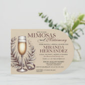 Mimosas & Matrimony Bridal Shower Invitation Einladung (Stehend Vorderseite)
