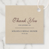 Mimosas & Matrimony Geschenkanhänger (Rückseite)