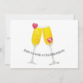 Mimosas Personalisiert Einladung (Vorderseite)