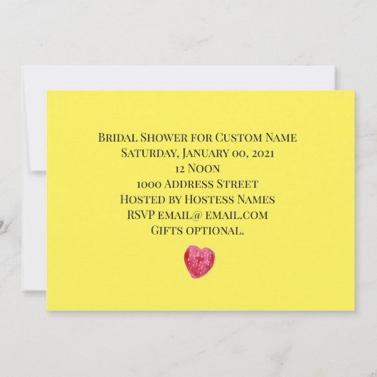 Mimosas Personalisiert Einladung (Rückseite)