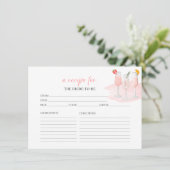 Mimosas Pink Cocktails Brautparty Rezept Karten (Stehend Vorderseite)