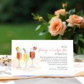 Mimosas Theme Brautparty Rezept Card Begleitkarte