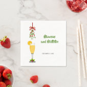 Mimosas und MistletoChristmas Napkins Serviette (Beispiel)