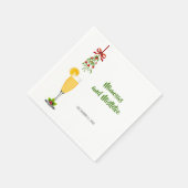 Mimosas und MistletoChristmas Napkins Serviette (Ecke)