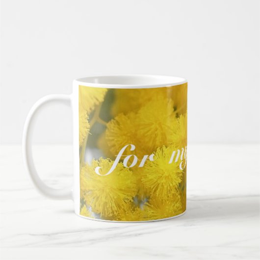 Mimose für Mama Kaffeetasse (Links)