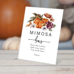 Mimose Herbst-Bar-Schild Sockelschild