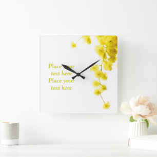Mimose Quadratische Wanduhr