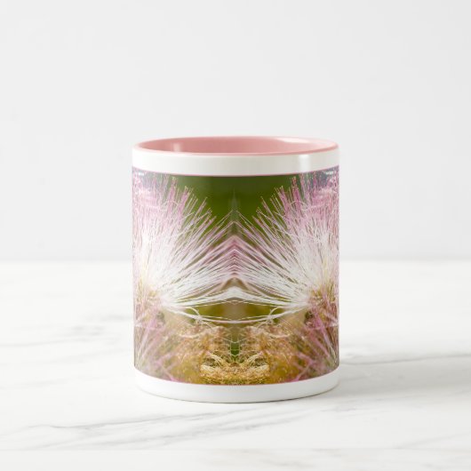 Mimosen-Blüten Zweifarbige Tasse (Mittel)