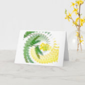 Mimosen-Strudel Karte (Gelbe Blume)