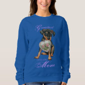 Min Button Herz Mama Langschläfer T - Shirt (Vorderseite)