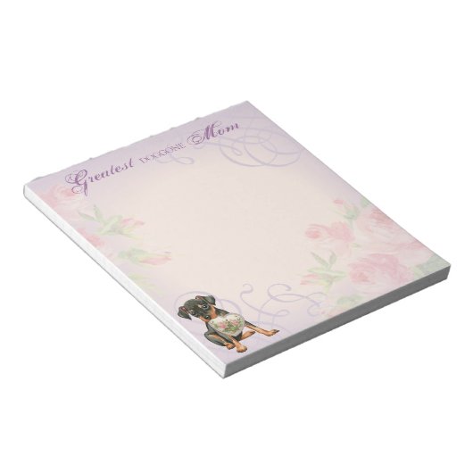 Min Button Herz Mama Notizblock (angewinkelt)