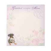 Min Button Herz Mama Notizblock (Vorderseite)