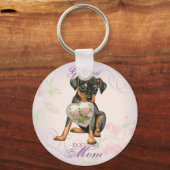 Min Button Herz Mama Schlüsselanhänger (Vorderseite)