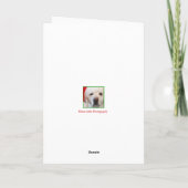 Min Button Hund mit Weihnachtskarte Feiertagskarte (Rückseite)