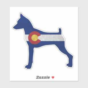 Min Button Hund Rasse Colorado Flag Aufkleber