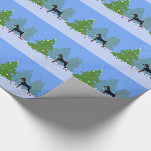 Min Button im Wald Dekorieren Weihnachtsbaum Geschenkpapier (Ecke)