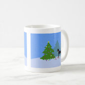 Min Button im Wald Dekorieren Weihnachtsbaum Kaffeetasse (VorderseiteRechts)