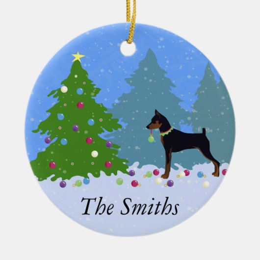 Min Button im Wald Dekorieren Weihnachtsbaum Keramik Ornament (Vorne)