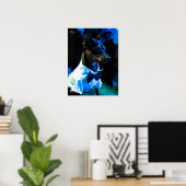 MIn-Button in Blau Poster (Heimbüro)