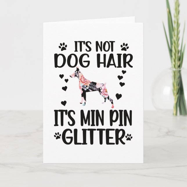 Min Button Lover Dog Besitzer Miniatur Pinscher Ma Karte (Vorderseite)