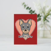 Min Button Lover Postkarte (Stehend Vorderseite)