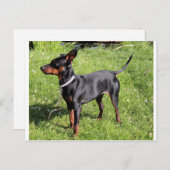 min Button schwarz und Rost voll Postkarte (Vorne/Hinten)