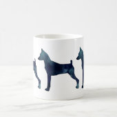 Min Button - Schwarze Wasserfarbe Silhouette Kaffeetasse (Mittel)
