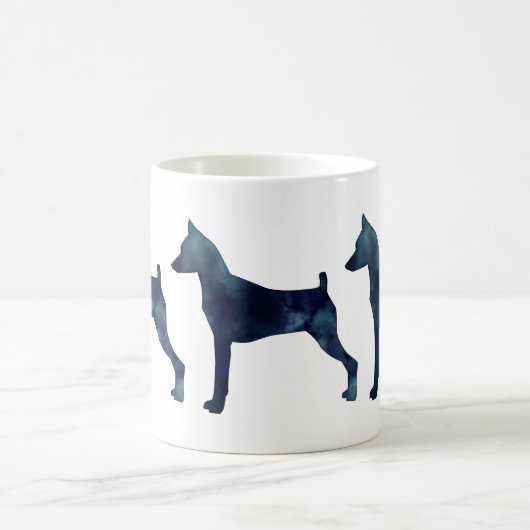 Min Button - Schwarze Wasserfarbe Silhouette Kaffeetasse (Mittel)