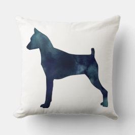 Min Button - Schwarze Wasserfarbe Silhouette Kissen