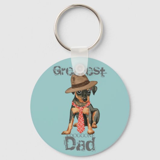 Min Button Vater Schlüsselanhänger (Vorderseite)