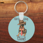 Min Button Vater Schlüsselanhänger (Vorderseite)
