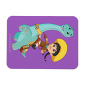 Min & Closing | Happy Cowgirl & Brontosaurus Ride Magnet (Horizontal)