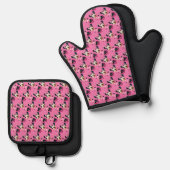 Min Oven Mitt & Pot Holding Set (Vorderseite/Rückseite)