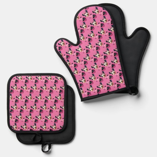 Min Oven Mitt & Pot Holding Set (Vorderseite/Rückseite)