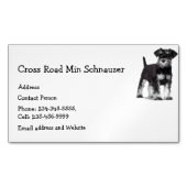 Min Schnauzer Dog Pet Animal Business Card Magnet (Vorderseite)