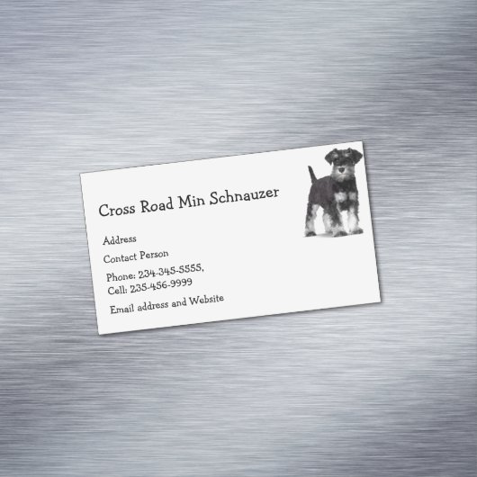 Min Schnauzer Dog Pet Animal Business Card Magnet (Beispiel)