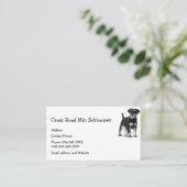 Min Schnauzer Dog Pet Animal Business Card Magnet Visitenkarte (Stehend Vorderseite)