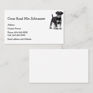 Min Schnauzer Dog Pet Animal Business Card Magnet Visitenkarte