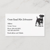 Min Schnauzer Dog Pet Animal Business Card Magnet Visitenkarte (Vorderseite)