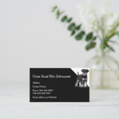 Min Schnauzer Dog Tier Visitenkarte (Stehend Vorderseite)