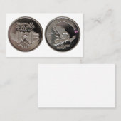 Mina Alacran Jalisco Mexico Silbermünze Visitenkarte (Vorne/Hinten)