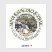 Mina Sauk Falls (rd) Aufkleber (Blatt)