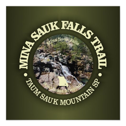 Mina Sauk Falls (rd) Poster (Vorderseite)