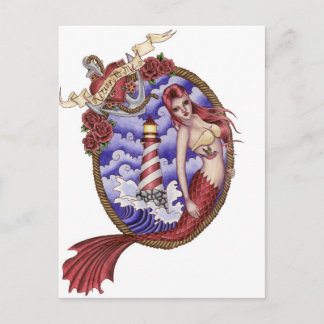 Mina - Tattoo Mermaid Postcard Postkarte
