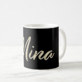 Mina white gold Handwriting Tasse Kaffeetasse (VorderseiteRechts)