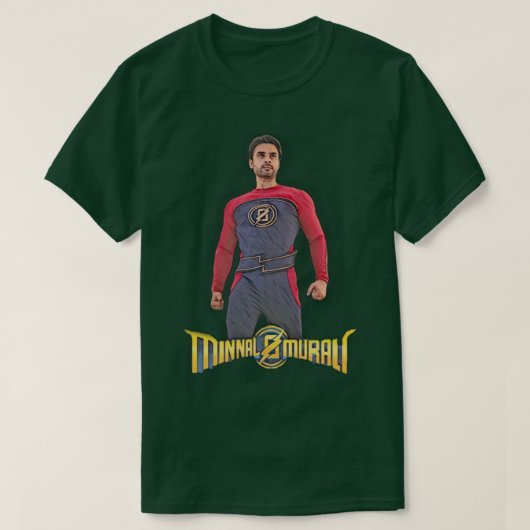 Minalmurali-Indianer Superheld T-Shirt (Design vorne)