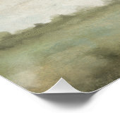 Minamalist Green Abstrakt Landschaft Poster (Ecke)