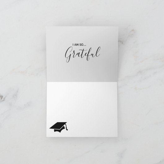 Minamalistischer Abschluss Vielen Dank Dankeskarte (Innenseite)