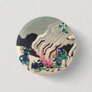 Minamoto no Muneyuki Ason von Katsushika Hokusai Button