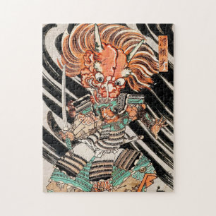 Minamoto Yorimitsu Utagawa Helden samurai oni Dämo Puzzle